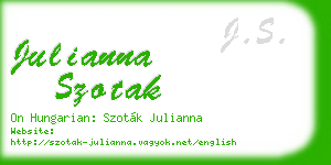 julianna szotak business card